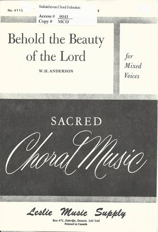 Behold the Beauty of the Lord (0-041)