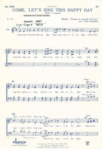Come, Let's Sing This Happy Day (0-097)