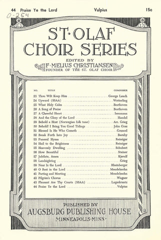 Praise Ye the Lord (0-254)