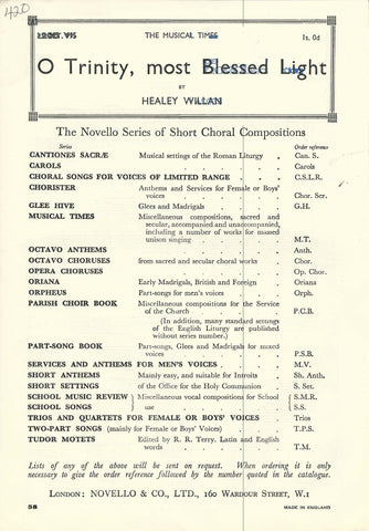 O Trinity, Most Blessed Light (0-420)