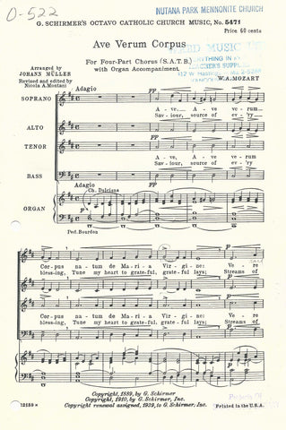 Ave verum corpus (0-522)