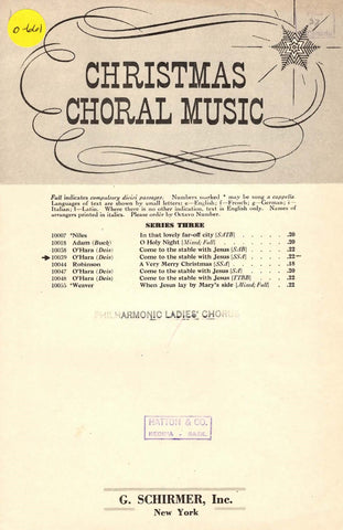 Come to the Stable with Jesus (0-661)