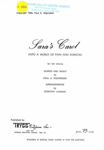 Sara's Carol (0-666)