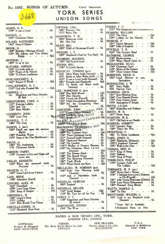 Songs of Autumn (0-668)