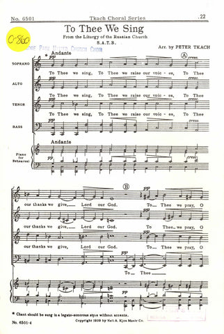 To Thee We Sing (0-860)