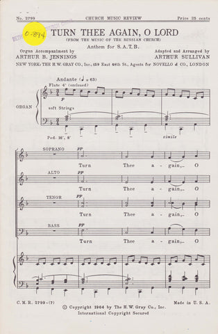 Turn Thee Again, O Lord (0-894)