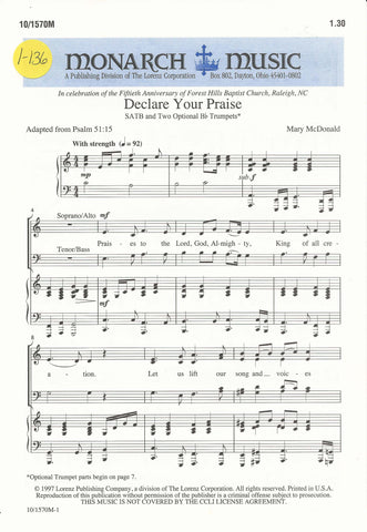 Declare Your Praise (1-136)