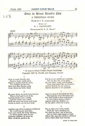 Once in Royal David's City (1-238)