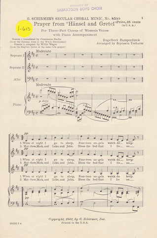 Prayer from 'Hansel and Gretel' (1-613)