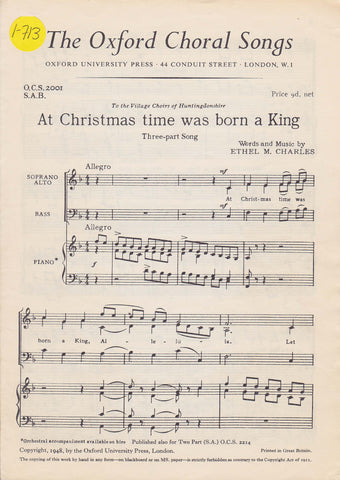 At Christmas Time Was Born a King (1-713)
