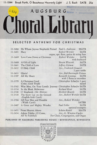 Break Forth, O Beauteous Heavenly Light (1-824)