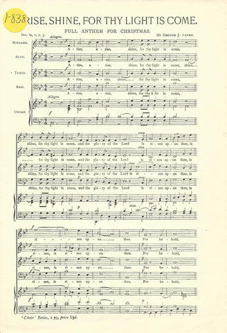 Arise, Shine, For Thy Light is Come (1-838)