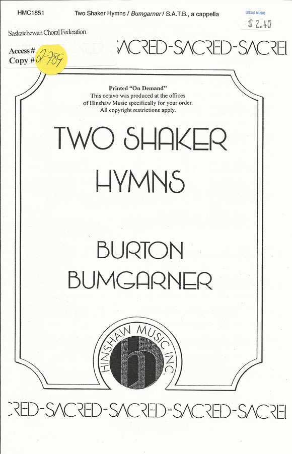 Two Shaker Hymns (2-789)