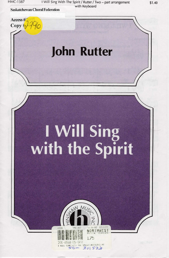 I Will Sing with the Spirit (2-796)