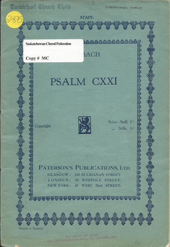 Psalm CXXI (2-875)