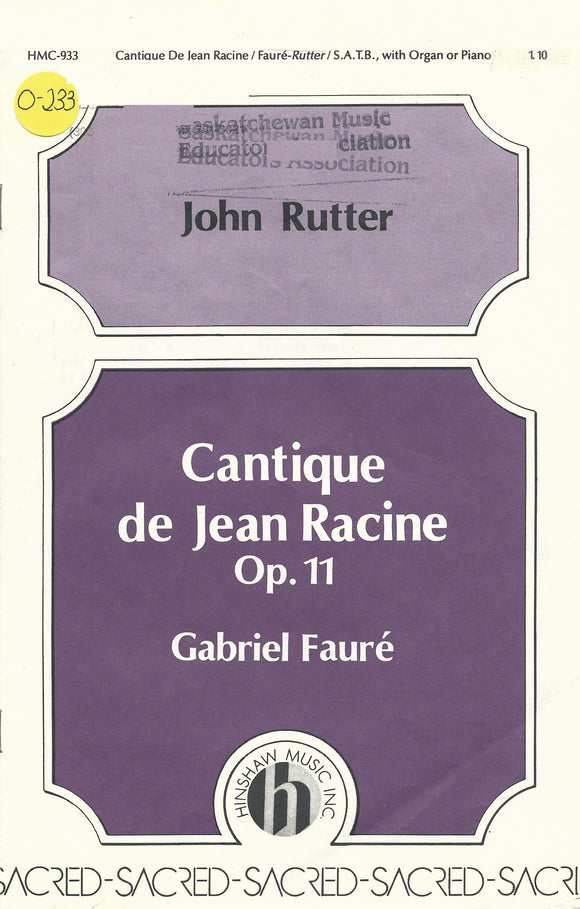 Cantique De Jean Racine (0-233)