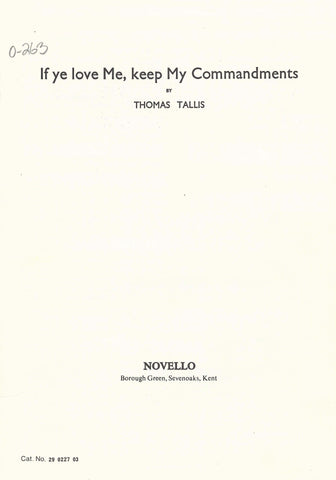 If Ye Love Me, Keep My Commandments (0-263)