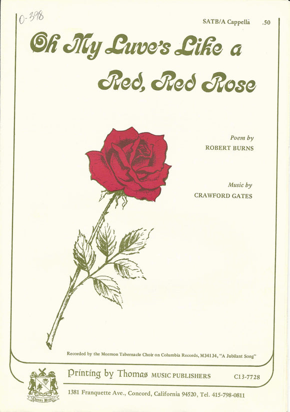 Oh My Luve's Like a Red, Red Rose (0-398)