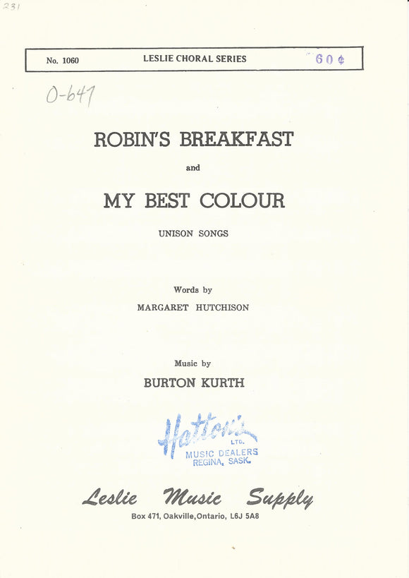 Robin's Breakfast / My Best Colour (0-647)