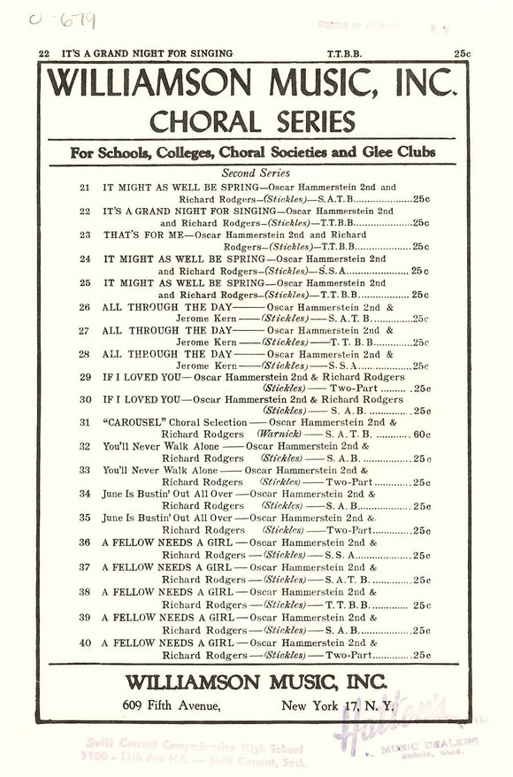 It's a Grand Night For Singing (0-679)