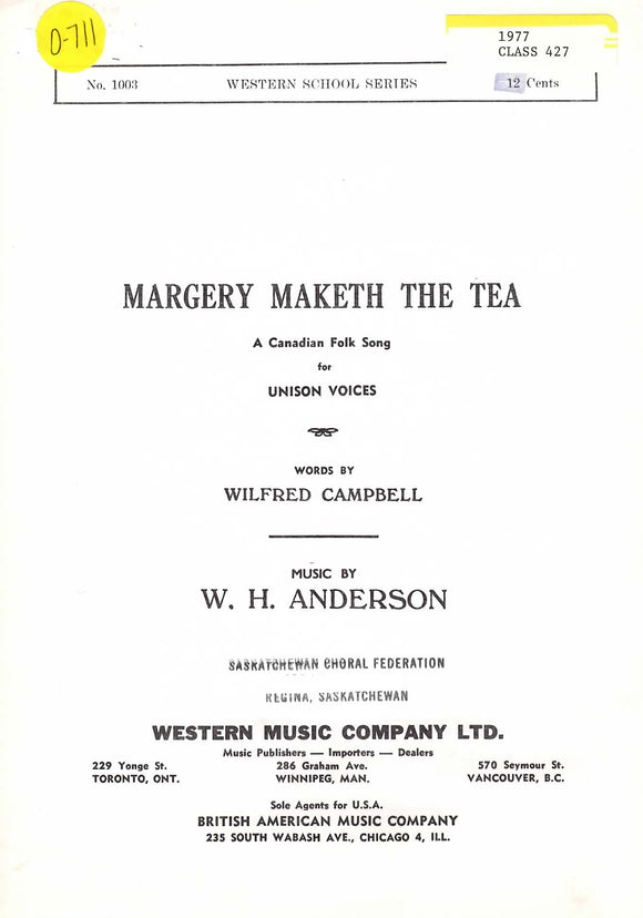 Margery Maketh the Tea (0-711)