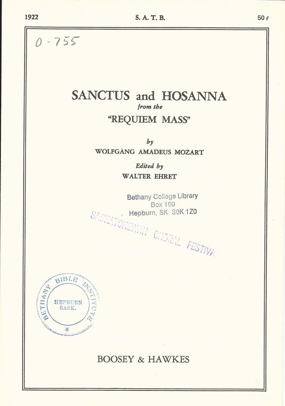 Sanctus and Hosanna (0-755)