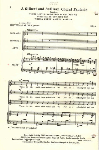 Gilbert & Sullivan Choral Fantasie, A (0-972)