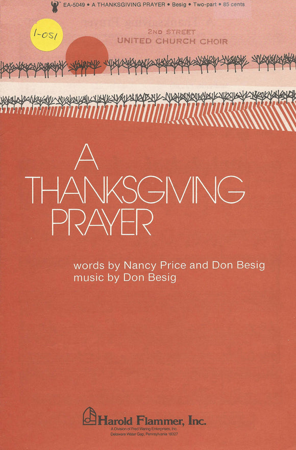 Thanksgiving Prayer, A (1-051)