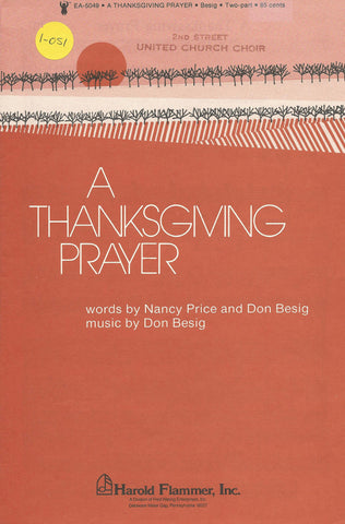 Thanksgiving Prayer, A (1-051)