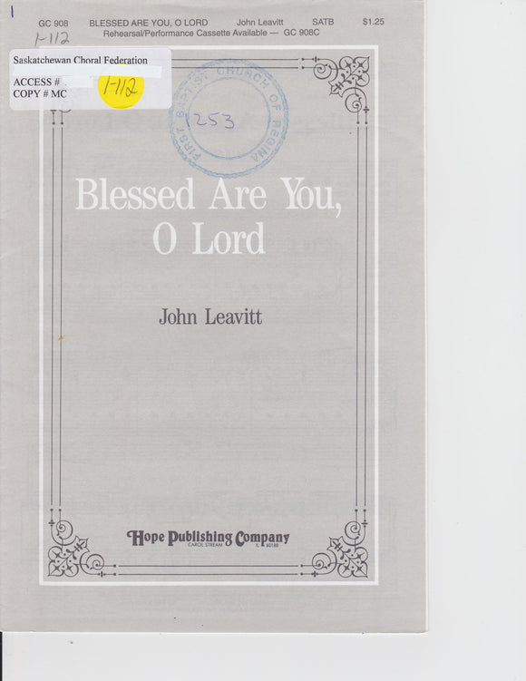 Blessed Are You, O Lord (1-112)