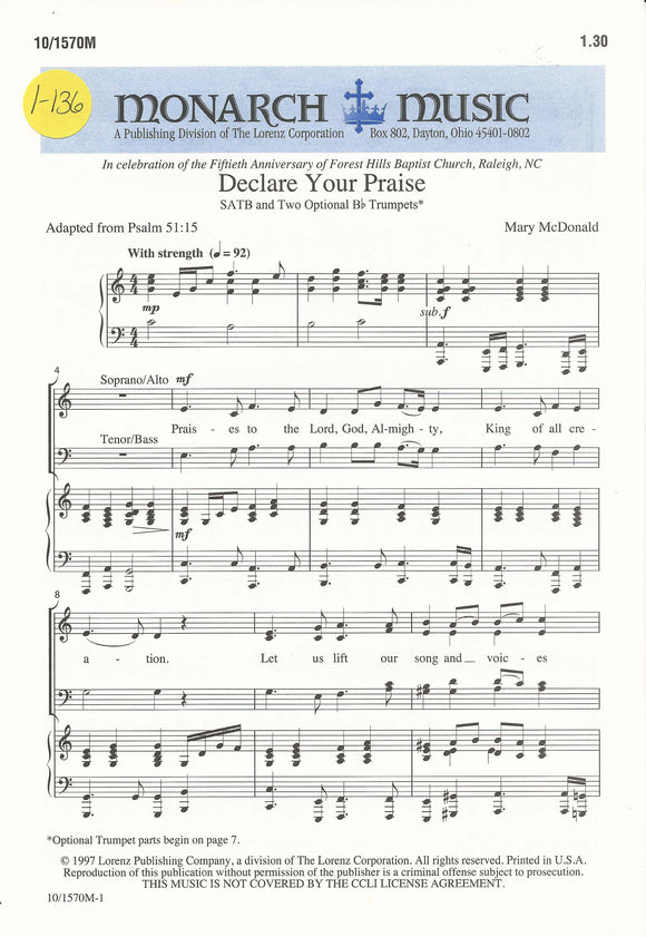 Declare Your Praise (1-136)