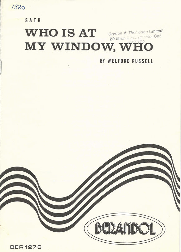 Who is at My Window, Who? (1-320)