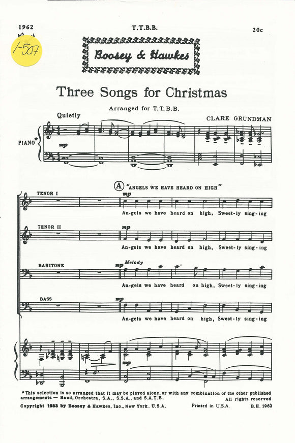 Three Songs for Christmas (1-507)