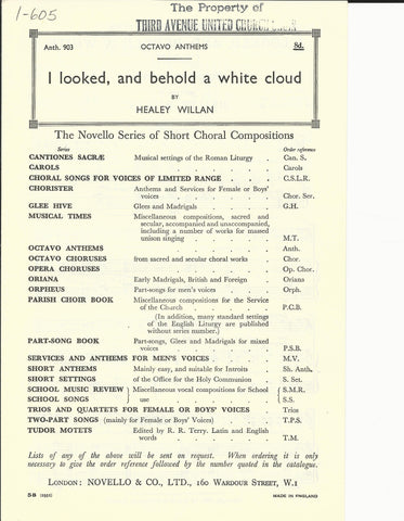 I Looked, and Behold a White Cloud (1-605)