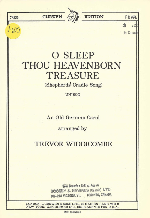 O Sleep Thou Heavenborn Treasure (1-625)