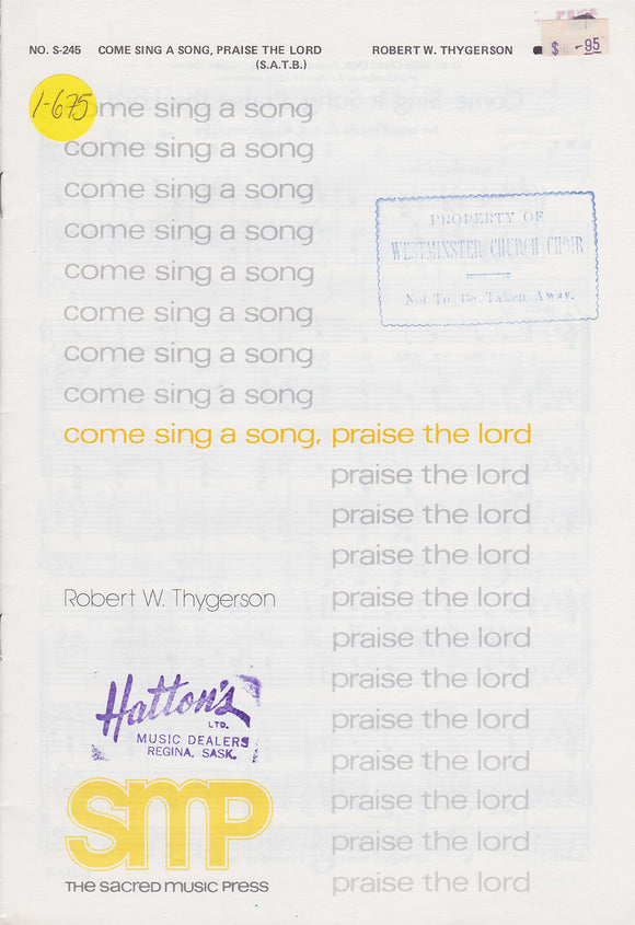 Come Sing a Song, Praise the Lord (1-675)