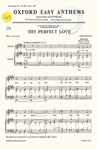 Thy Perfect Love (1-685)