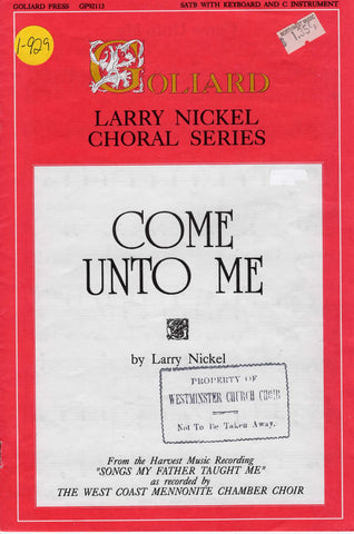 Come Unto Me (1-929)