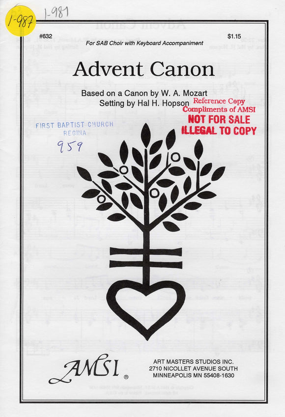 Advent Canon (1-987)