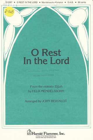 O Rest in the Lord (2-168)