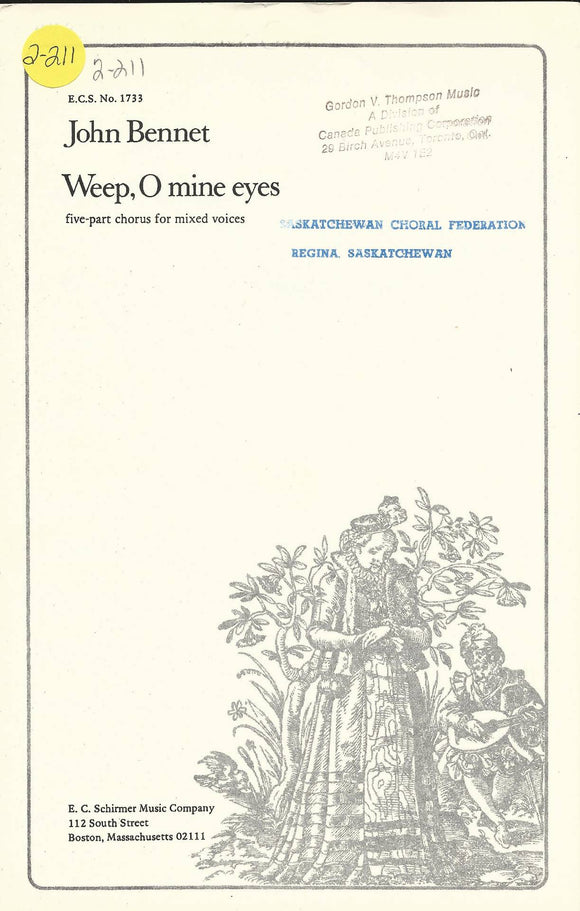 Weep, O Mine Eyes (2-211)