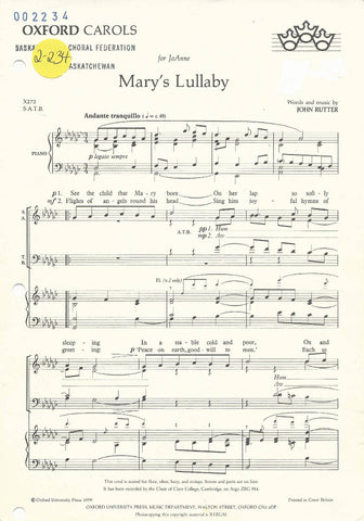 Mary's Lullaby (2-234)