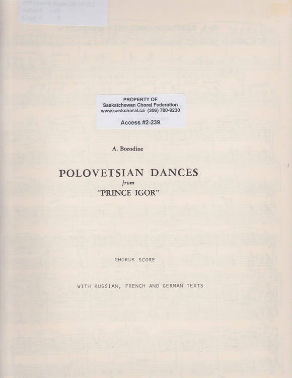 Polovetsian Dances (2-239)