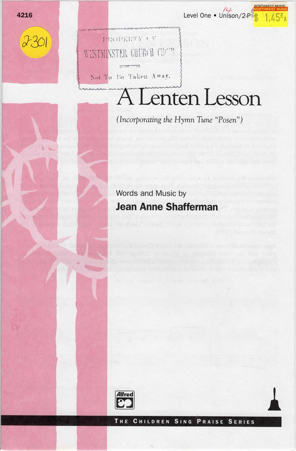 Lenten Lesson, A (2-301)